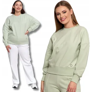 Podprsenka Klasická dámská MIKINA hladká, Bez Kapuce, zelená, přes hlavu MORAJ M