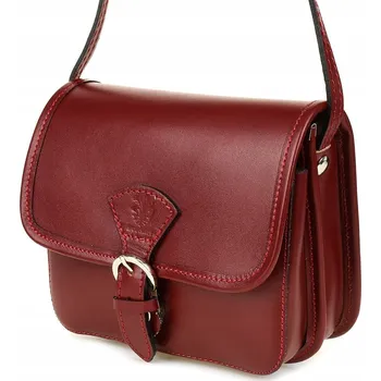 Kabelka Beltimore kabelka přes rameno z pravé kůže červená