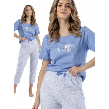 Dámské pyžamo Leveza dámské pyžamo bavlna modré barvy, velikost XL