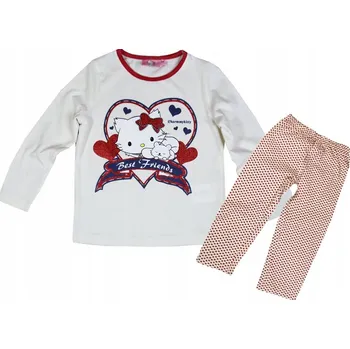 CHARMMY KITTY KOČKA KOŤÁTKO BAVLNĚNÉ PYŽAMO PRO DÍVKU SRDÍČKA 116