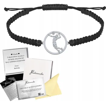 Náramek Stříbrný Náramek Volejbal Pánský GRAVÍROVÁNÍ