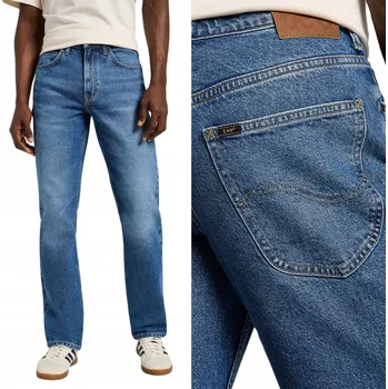 Pánské džíny Lee Brooklyn Straight pánské džíny rovného střihu velikost 38/30