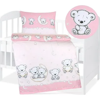 Povlečení Dětské povlečení bavlna Agáta Růžová BX12439 - 90x135 cm, 45x60 cm