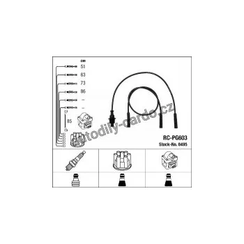 Zapalovací kabel Sada kabelů pro zapalování NGK RC-PG603 - PEUGEOT