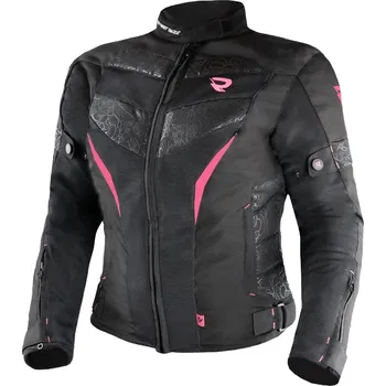 Moto bunda Dámská bunda na motorku Street Racer Rose Air černo-růžová 3XL