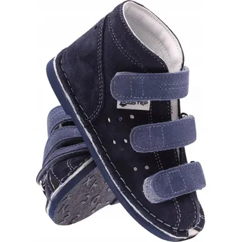 Dívčí bačkory Ren But dětské papuče na suchý zip modré, velikost 25