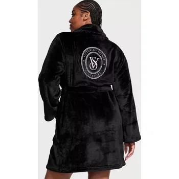 Oblečení a móda Victoria's Secret župan Cozy Plush černý XS/S