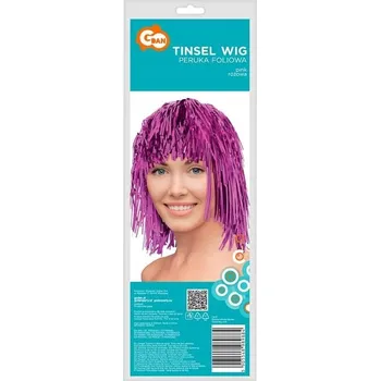 Karnevalová paruka GoDan paruka polodlouhé vlasy růžová s ofinou