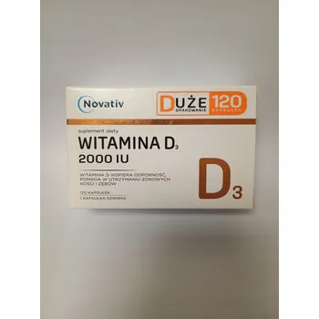 Vitamín D3 2000 IU Velké balení 120 kapslí Novativ