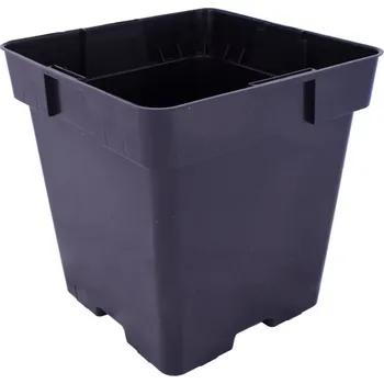 Květináč Černý plast Květináč Edoniczki 11 cm x 11 x 12 cm