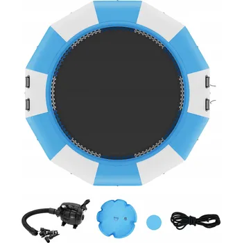 Trampolína Trampolína 415x60 cm s žebříkem, voděodolná, nosnost 226 kg + Vodní trampolína
