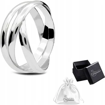 Prsten Prstýnek stříbrný ryzost 925 Elegantní OBRÁČKA TŘI V JEDNOM | vel. 14