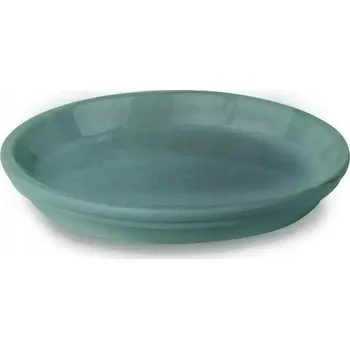 Květináč Květináč keramika zelený Polnix 21 cm x 21 x 2 cm