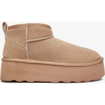 Dámská zimní obuv DeeZee Dámské zateplené sněhule Béžové DZN-005