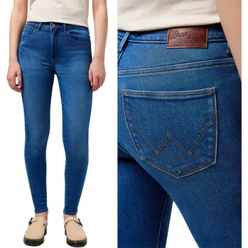 Dámské džíny Wrangler HIGH SKINNY dámské džíny úzké nohavice střih, velikost 30/30