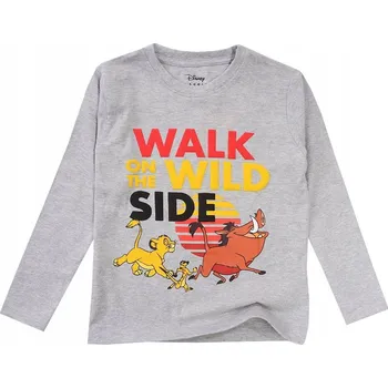 Chlapecké tričko EplusM dětské tričko s dlouhým rukávem bavlna šedé, velikost 110