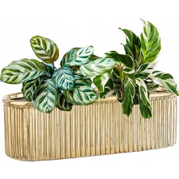 Obal na květináč Keramický obal na květináč 28 cm zlatý