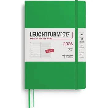 Diář Weekly Planner & Notebook 2026 Medium (A5) Spring Leaf DN00562309