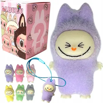 Přívěsek Na Klíče plyšový Labubu zvířecí vícebarevný 1 ks