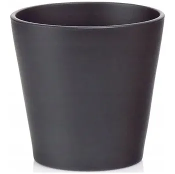 Květináč Keramický květináč 17 cm černý