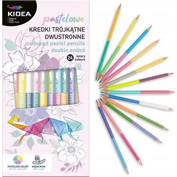 Pastelka Sada 24 pastelových pastelky DERFORM KIDEA oboustranné PASTELKY