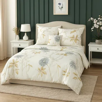 Povlečení Francouzské bavlněné povlečení - Zlatý květ