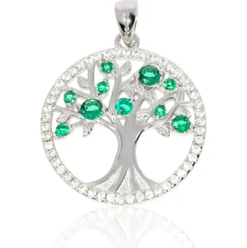 Přívěsek Zlatnictví Helios Stříbrný strom života se zirkony