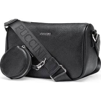 Kabelka Dámská kabelka přes rameno se sáčkem PUCCINI černá na popruhu BML066M-1