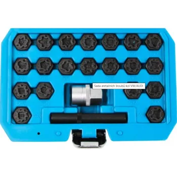 Gola hlavice Magnus MGS MGS13813A, Sada na šrouby zabezpečení kol VW/AUDI | 22dílná