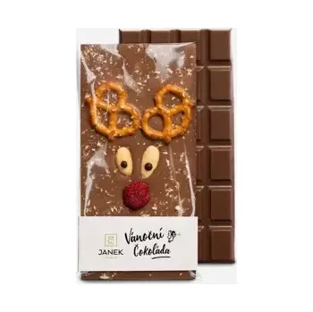 Čokoláda Vánoční čokoláda se sobem - mléčná - poškozený produkt 90 g