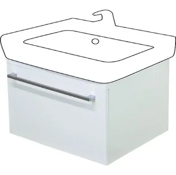 Koupelnový nábytek Skříňka závěsná k umyvadlu Renova Plan 85 cm, bílá