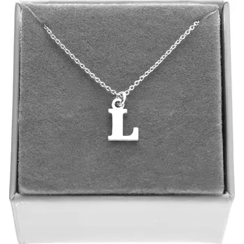 Náhrdelník Stříbrný náhrdelník řetízek s písmenem L litera písmeno L stříbro 925 40 cm