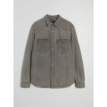 Pánská košile Sinsay - Košile střihu regular - šedá - 8020Y-09X - 8020Y-09X-L