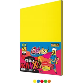 Kancelářský papír Barevný papír do kopírky PASTELLO A3 80g, mix 5 barev, balení 100 listů