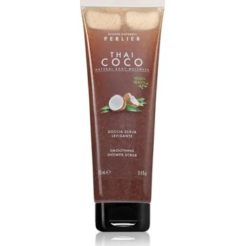 Tělový peeling Perlier Thai Coco Smoothing Shower Scrub tělový peeling 250 ml