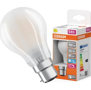 Žárovka LED žárovka A60 B22d 11W (ekvivalent 100W) 1521lm 6500K Studená bílá 300° Stmívatelná Filamentová