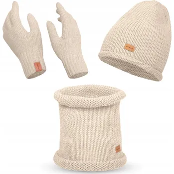 Čepice NANDY Dámská Zimní Sada Čepice Nákrčník Rukavice Teplá Zimní Sada