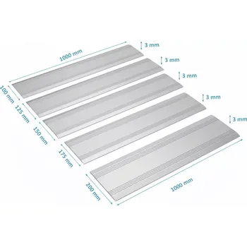 Dveřní lišta přejezdová lišta eloxovaná, 3 x 175 x 1000 mm
