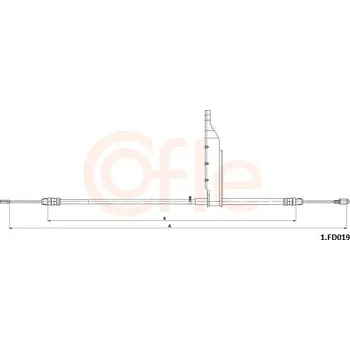 Auto-moto Lanovod parkovací brzdy COFLE 92.1.FD019