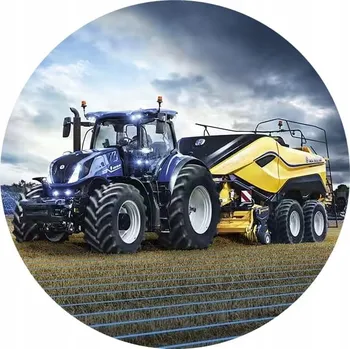 Jedlá dekorace na dort Oplatek na dort TRAKTOR ZEMĚDĚLSKÝ VZOR wz8