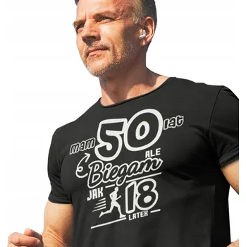 Tričko k 50. narozeninám pro běžce Mám 50 let a běhám jako 18letý - velikost XL