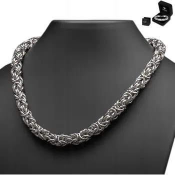 Řetízek Męski STŘÍBRNÝ ŘETÍZEK Łańcuch KRÓLEWSKI 7mm Dárek pro přítele + DÁREK