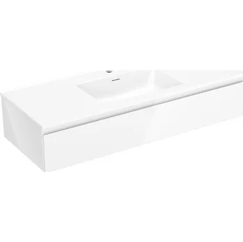 Koupelnový nábytek Mexen Orio szafka łazienkowa 120 cm z umywalką Otis, 1 szuflada, biała połysk - 91A10-12023-1-BF00-W18M00