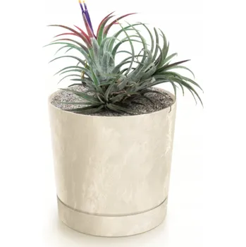 Květináč Květináč obal kulatý Beton krémový matný ø10,8cm