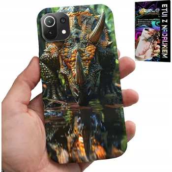 Pouzdro na mobilní telefon POUZDRO PRO XIAOMI MI 11 LITE - DINO DINOSAURUS TRICERATOPSEM POUZDRO