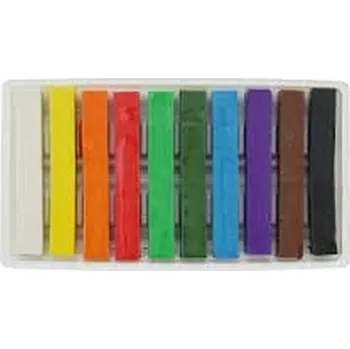 Modelovací hmota ČTVERCOVÁ PLASTELÍNA sada 10 BAREV pro děti ASTRA školní plastelína