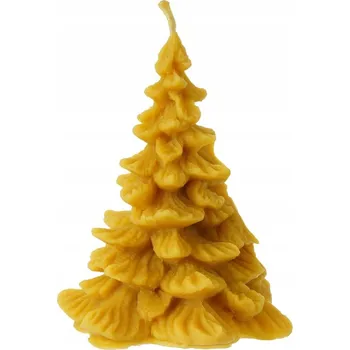 Svíčka Svíčka ze včelího vosku Vánoční stromek velký 15 cm 100% VOSK