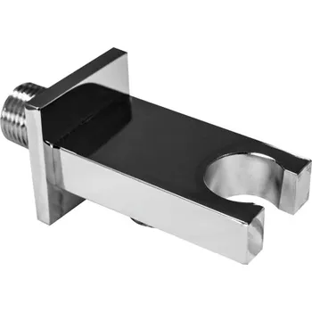 Sprchový držák Vývod stěnový pro sprchu 1/2" s držákem, hranatý, chrom, TRINNITY