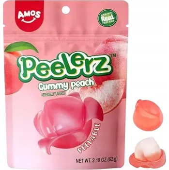 Bonbon Želé Bonbony AMOS Peelerz Želé Bonbony Broskev 65 g Amos 65 g