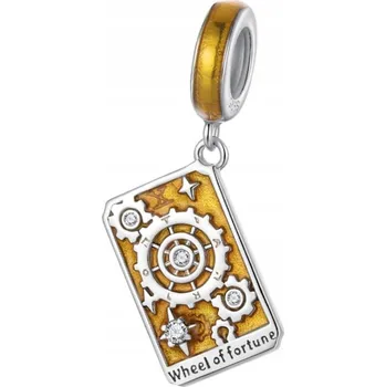 Přívěsek Přívěsek Charms Karty Tarotu Kolo Štěstí Stříbro 925 Charms Přívěsky Trusky